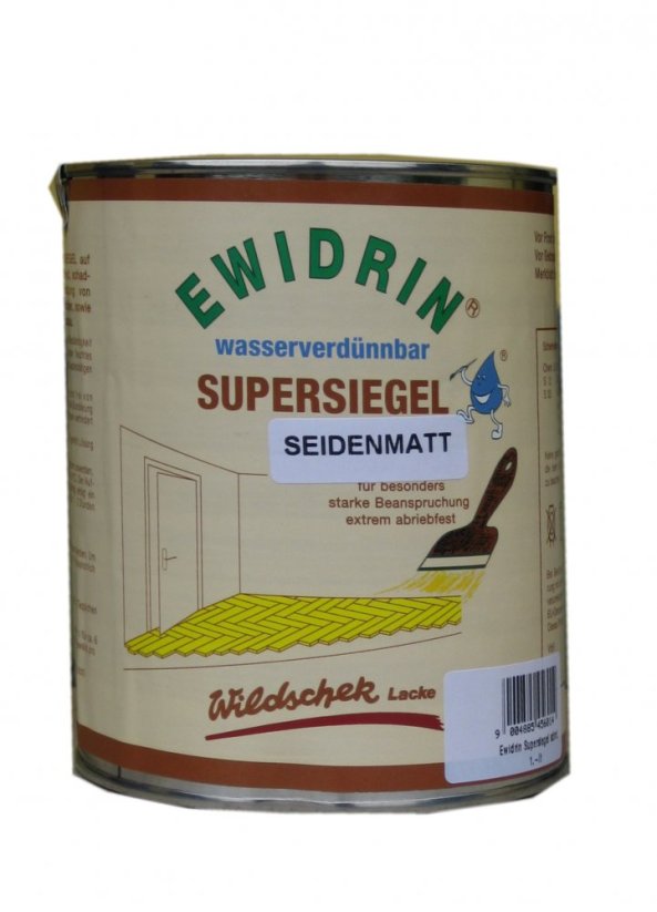 EWIDRIN SUPERSIEGEL PLUS  hedvábný mat, lak na dřevěnou podlahu - Objem: 1 litr