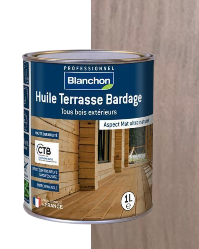 HUILE TERRASSE BARDAGE, 1 litr - Barva: Bois grisé