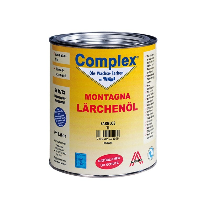 Complex Lärchenöl (modřínový olej) - Barva: Larchenol - bezbarvý, Objem: 1 litr