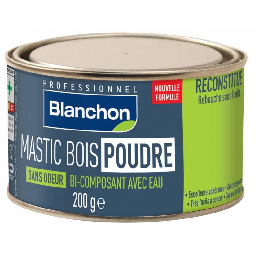 Mastic bois 200g -  tmel na dřevo, prášek - Barva: Mastic bois CLAIR